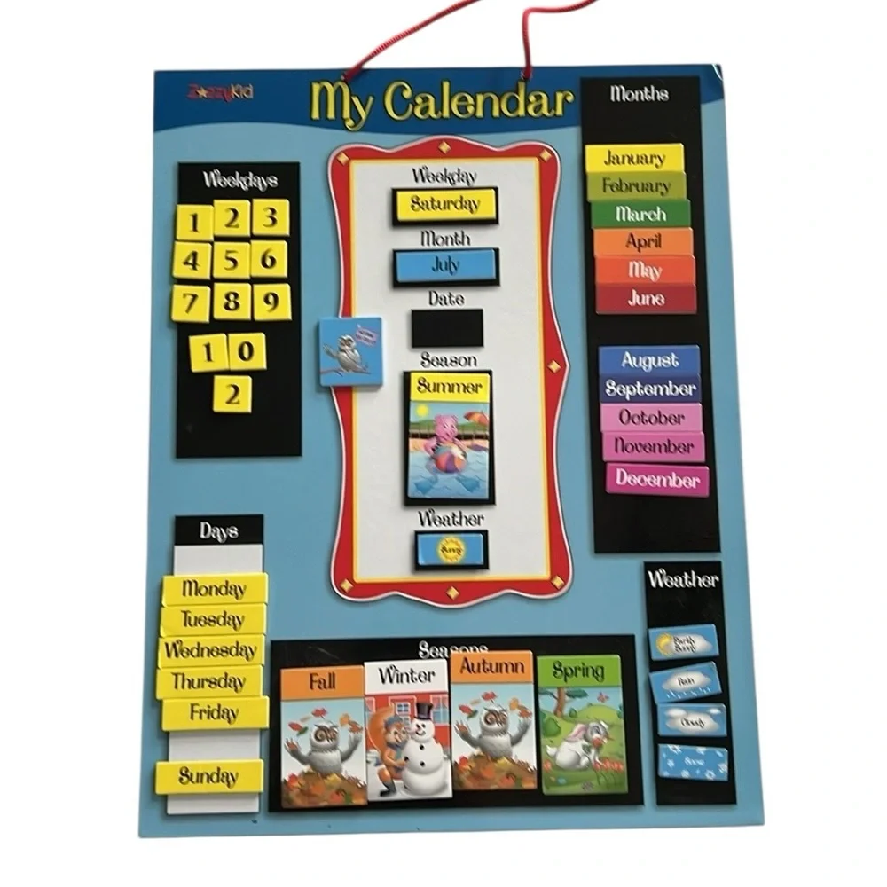 Magnetic Daily Calendar for kids